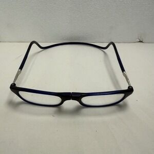 CliC Reading Glasses Unisex +2.50 Blue Magnetic Front Connection Neck Wrap Style